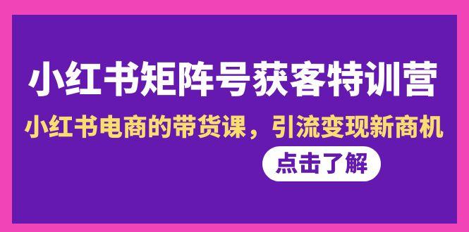 小红书-矩阵号获客特训营-第10期，小红书电商的带货课，引流变现新商机-轻创网