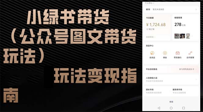 小绿书带货(公众号图文带货玩法-轻创网