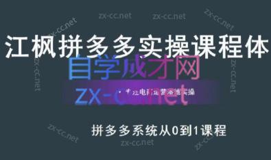 江枫老师·拼多多实操课程-轻创网