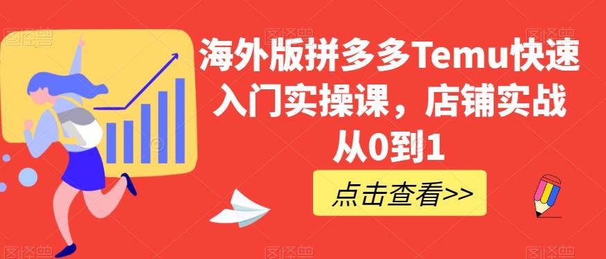 海外版拼多多Temu快速入门实操课，店铺实战从0到1-轻创网