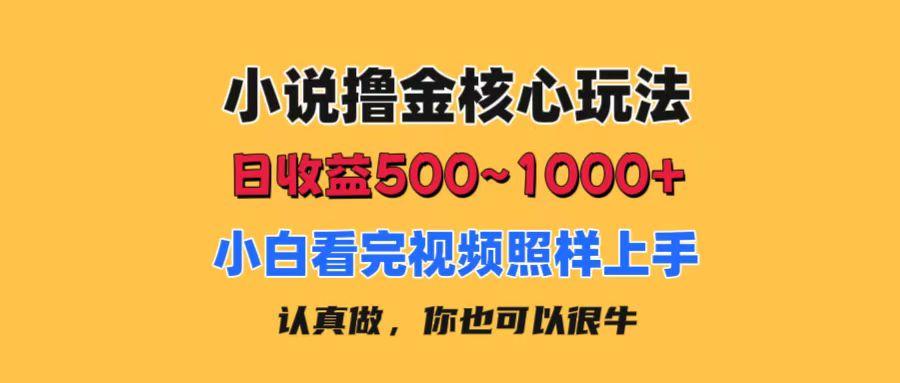 小说撸金核心玩法，日收益500-1000+，小白看完照样上手，0成本有手就行-轻创网