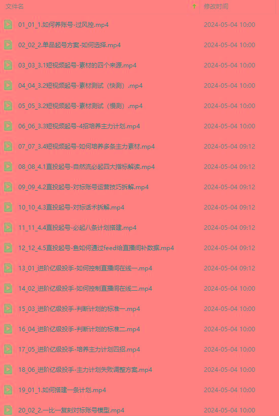 图片[1]-2024单品正价起号，直播素材投流选品：选品课+投流课+素材课+卡首屏/100节-轻创网