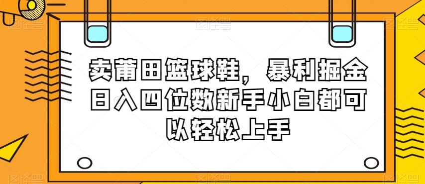 卖莆田篮球鞋，暴利掘金日入四位数新手小白都可以轻松上手【揭秘】-轻创网