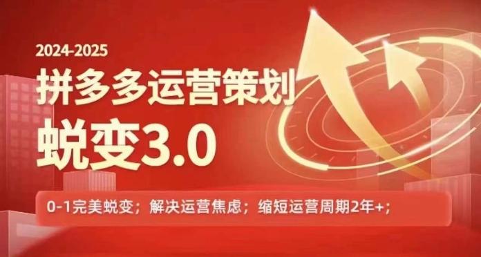 2024-2025拼多多运营策略蜕变3.0，0~1完美蜕变，解决信息焦虑-轻创网