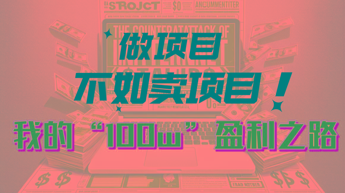 为什么做项目不如卖项目？我的100W+盈利之路-轻创网