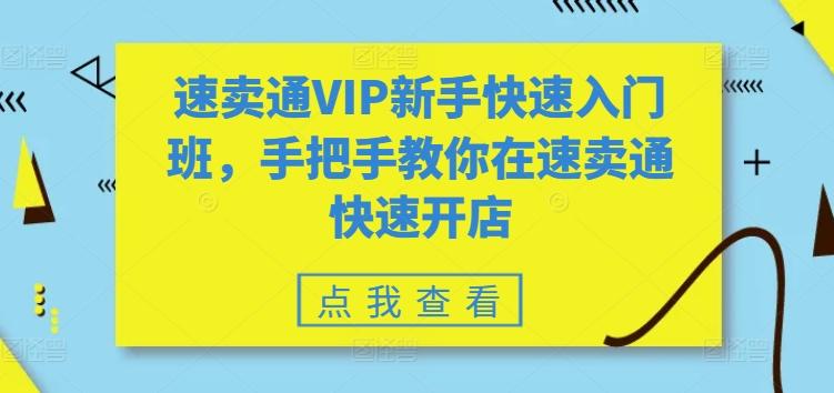 速卖通VIP新手快速入门班，手把手教你在速卖通快速开店-轻创网