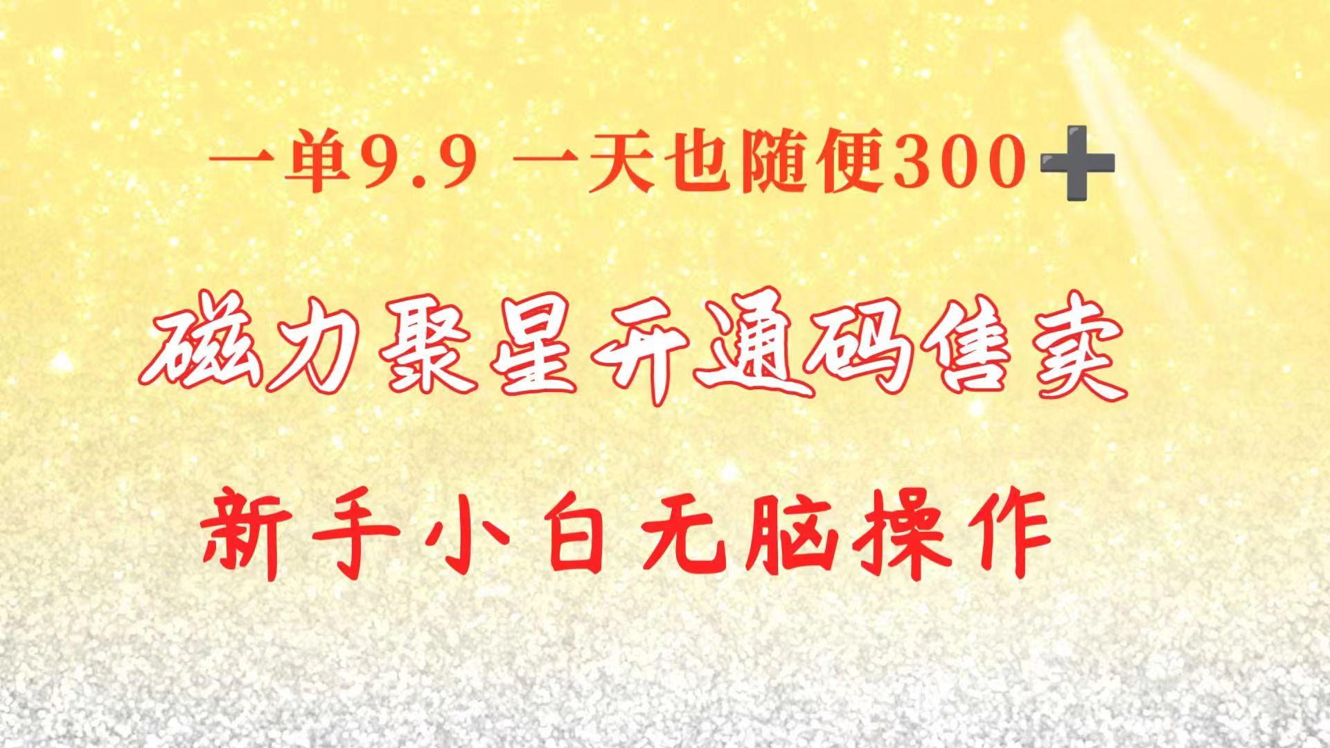 快手磁力聚星码信息差 售卖  一单卖9.9  一天也轻松300+ 新手小白无脑操作-轻创网