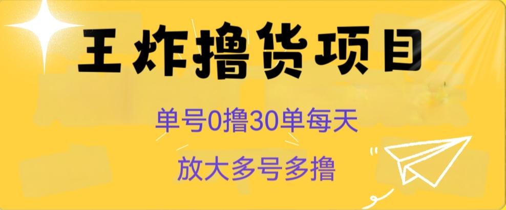 王炸撸货项目，单号0撸30单每天，多号多撸【揭秘】-轻创网