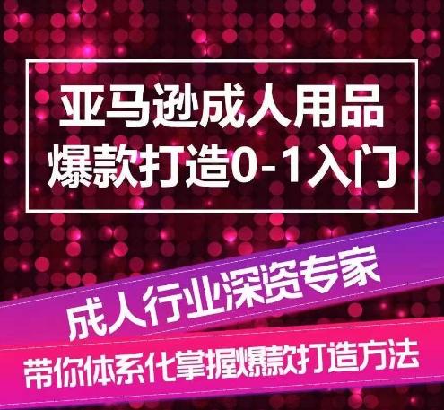 亚马逊成人用品爆款打造0-1入门，系统化讲解亚马逊成人用品爆款打造的流程-轻创网