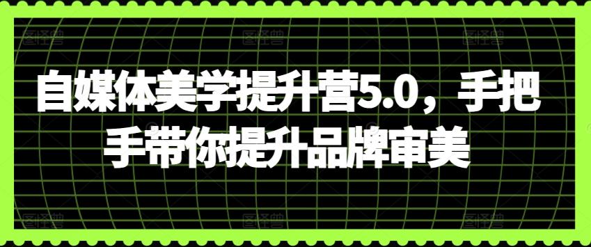 自媒体美学提升营5.0，手把手带你提升品牌审美-轻创网