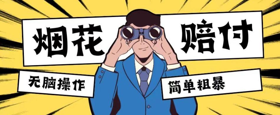 最新蓝海玩法，烟花爆竹赔付，单订单赔付200-500无脑操作【仅揭秘】-轻创网