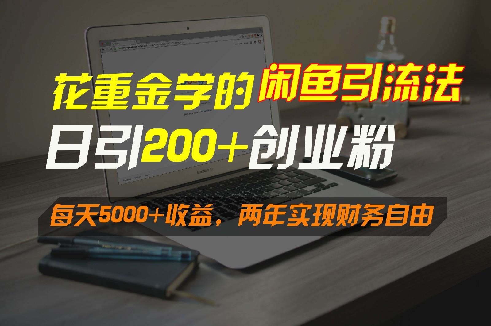 花重金学的闲鱼引流法，日引流300+创业粉，每天5000+收益，两年实现财务自由-轻创网