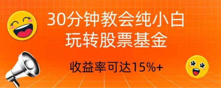 30分钟教会你玩转股票基金，只教好的筛选方法，不荐股-轻创网