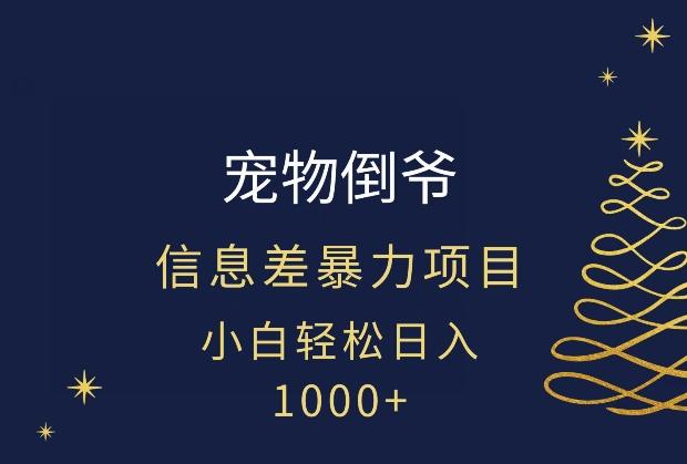 宠物倒爷，暴利的信息差项目，足不出户就有客户，年轻人都喜欢宠物！-轻创网