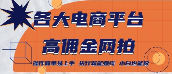 各大电商平台高佣金网拍，操作简单易上手，执行就能赚钱，小白也能做-轻创网