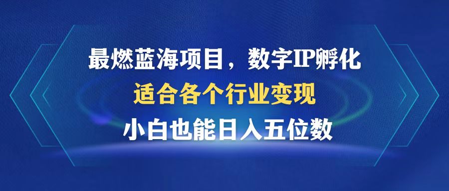最燃蓝海项目  数字IP孵化  适合各个行业变现  小白也能日入5位数-轻创网