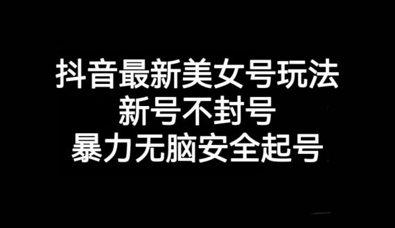 抖音最新美女号玩法，新号不封号，暴力无脑安全起号【揭秘】-轻创网