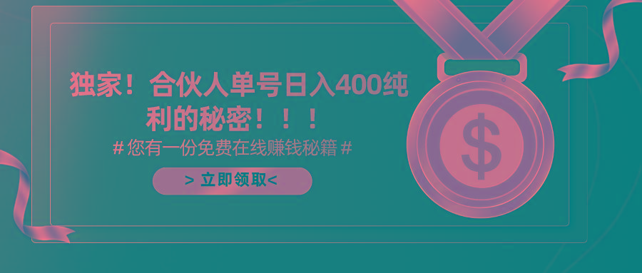 (10028期)合伙人广告撸金最新玩法，每天单号400纯利-轻创网