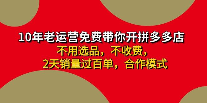 拼多多-合作开店日入4000+两天销量过百单，无学费、老运营教操作、小白…-轻创网