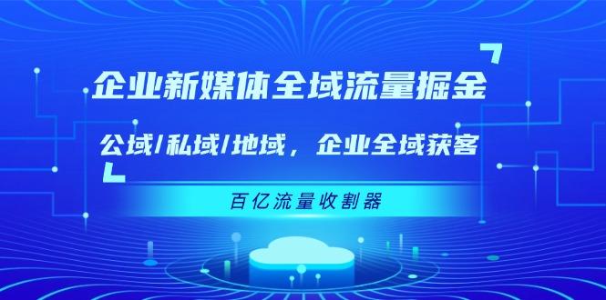 企业 新媒体 全域流量掘金：公域/私域/地域 企业全域获客 百亿流量 收割器-轻创网