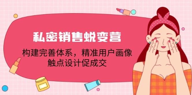 私密销售蜕变营：构建完善体系，精准用户画像，触点设计促成交-轻创网