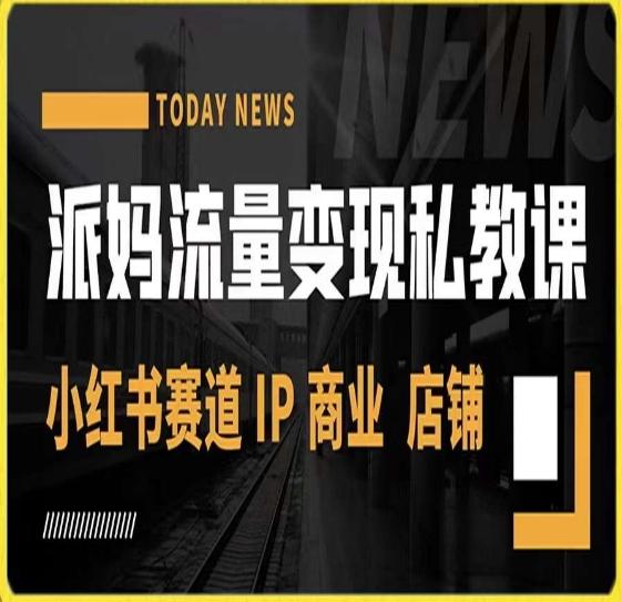 派妈流量变现私教课，小红书赛道IP  商业  店铺 -轻创网