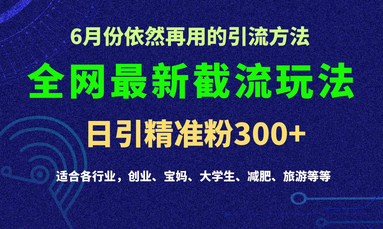 2024全网最新截留玩法，每日引流突破300+-轻创网