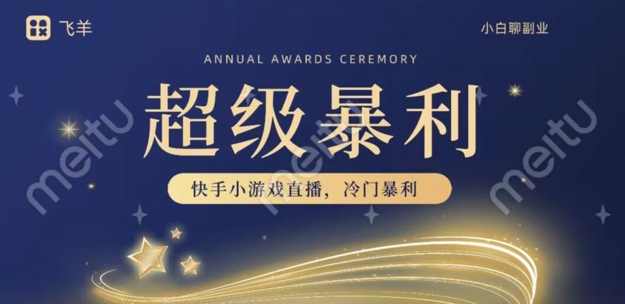 快手官方暴利冷门小游戏无人直播，小白一台电脑即可操作，轻松月入10w+-轻创网