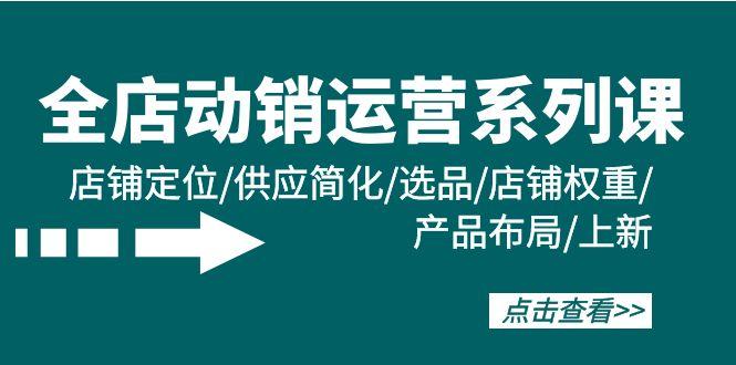 (9845期)全店·动销运营系列课：店铺定位/供应简化/选品/店铺权重/产品布局/上新-轻创网