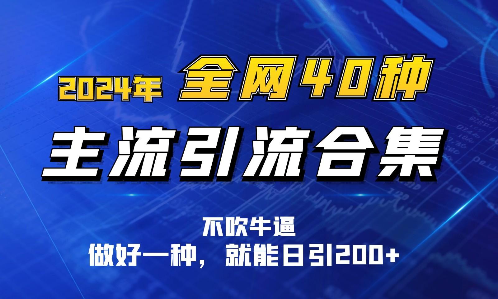 2024年全网40种暴力引流合计，做好一样就能日引100+-轻创网
