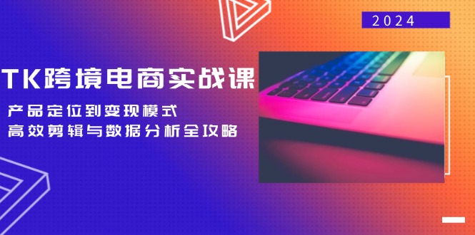 TK跨境电商实战课：产品定位到变现模式，高效剪辑与数据分析全攻略-轻创网