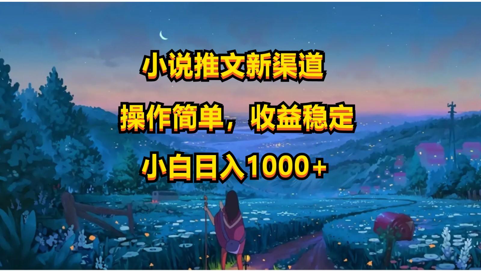 小说推文新玩法，操作简单，收益稳定，日入1000+-轻创网