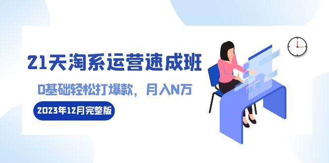 21天淘系运营-速成班2023年12月完整版：0基础轻松打爆款，月入N万-110节课-轻创网