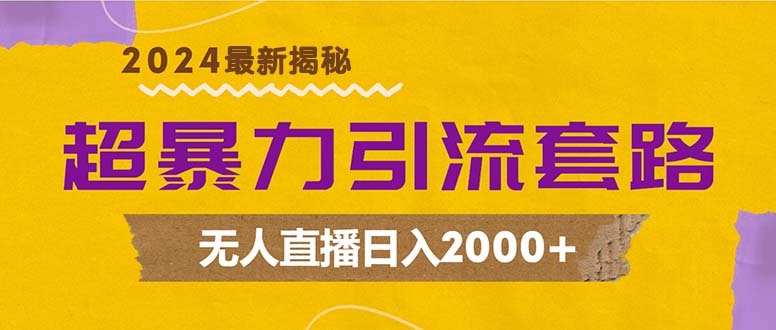 超暴力引流套路，无人直播日入2000+-轻创网