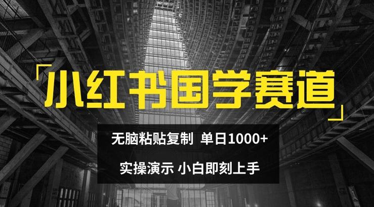 小红书国学赛道，无脑粘贴复制，单日1K，实操演示，小白即刻上手【揭秘】-轻创网