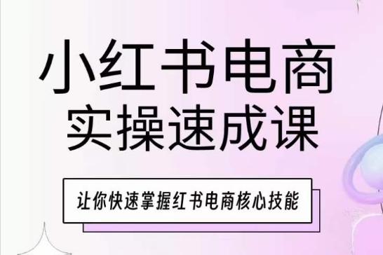小红书电商实操速成课，让你快速掌握红书电商核心技能-轻创网