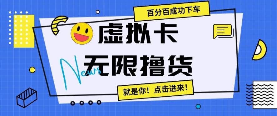 虚拟卡无限撸货，百分百成功下车【仅揭秘】-轻创网