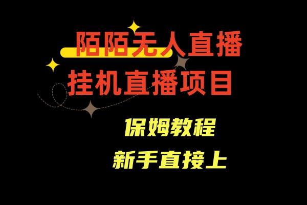 收费1980的，陌陌无人直播，通道人数少，新手容易上手-轻创网