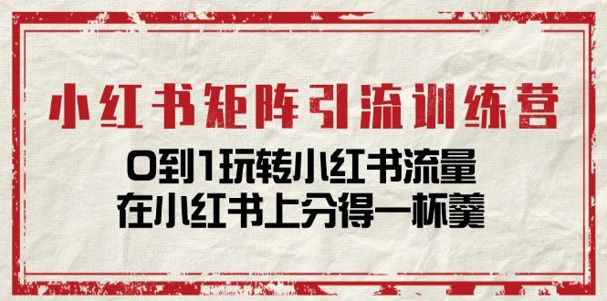小红书矩阵引流训练营：0到1玩转小红书流量，在小红书上分得一杯羹-14节课-轻创网