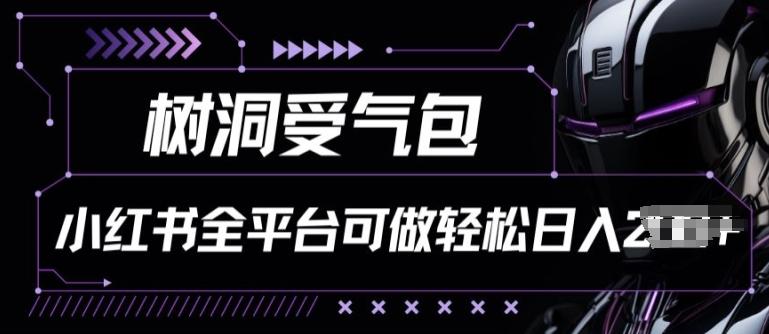 小红书等全平台树洞受气包项目，轻松日入一两张【揭秘】-轻创网