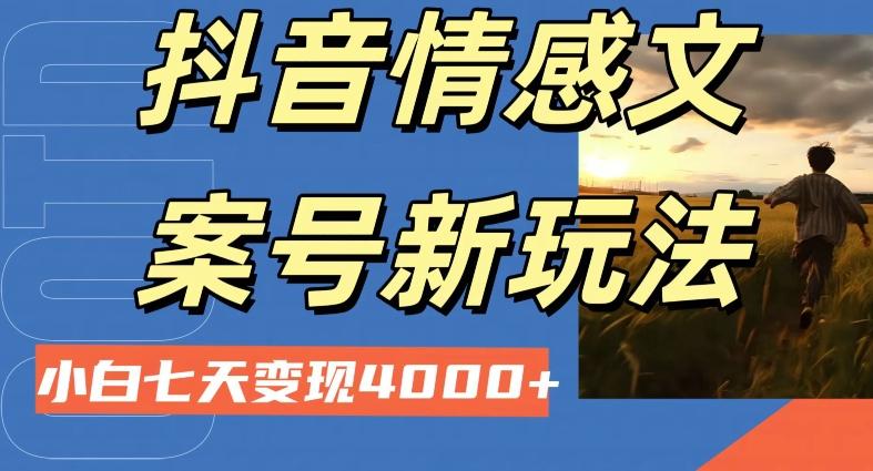 抖音情感文案小白七天变现4000+详细课程-轻创网