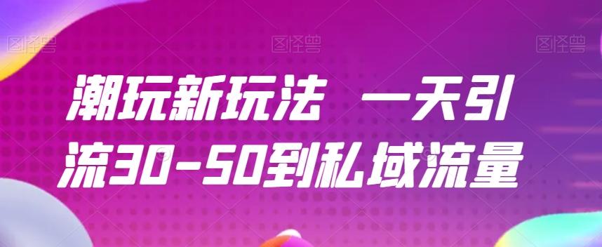 潮玩新玩法一天引流30-50到私域流量-轻创网