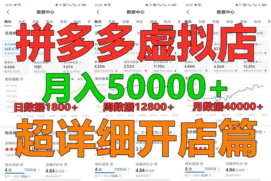 拼多多虚拟电商训练营月入40000+你也行，暴利稳定长久，副业首选-轻创网