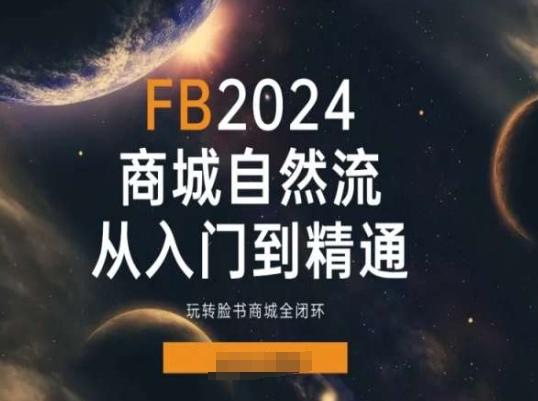 2024Faceboo商城自然流(从入门到精通)，玩转脸书商城全闭环-轻创网