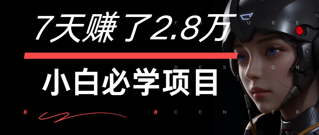 7天赚了2.8万！每单利润最少500+，轻松月入7万+小白有手就行-轻创网