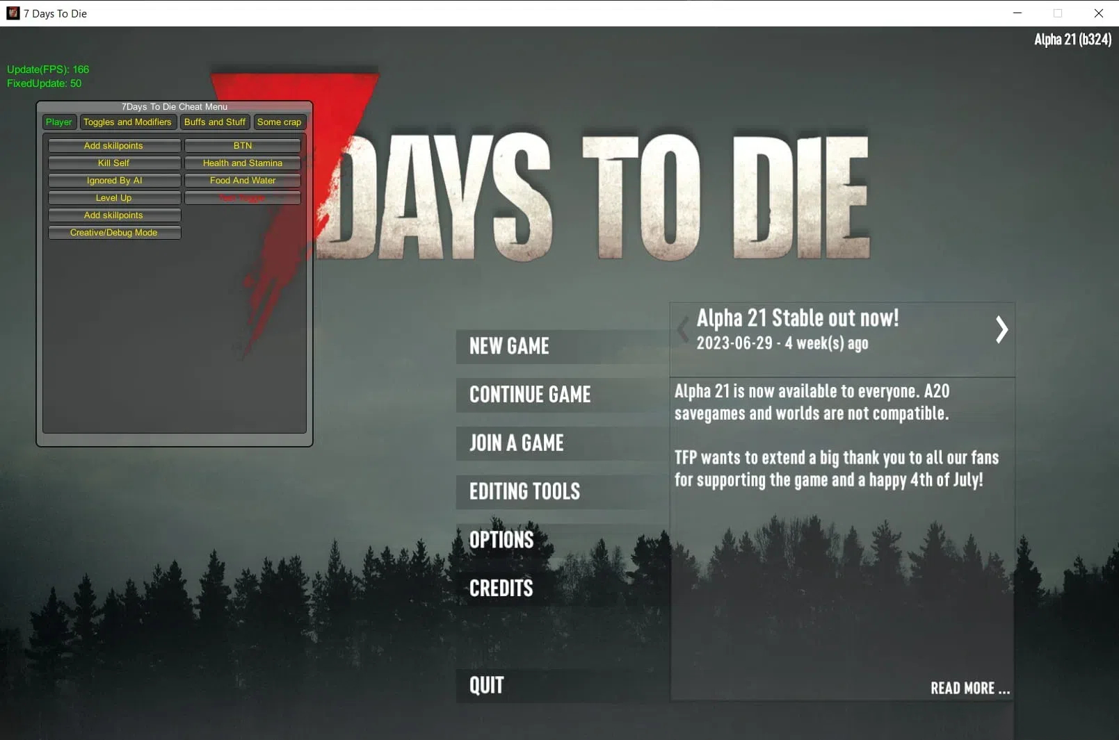 7 Days to Die 七日杀多功能修改器 v1.1.3.105 免费版-轻创网