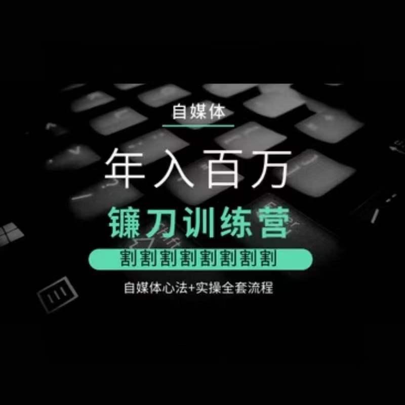 自媒体年入百万镰刀训练营，割割割割割割割割，自媒体心法+实操全套流程-轻创网