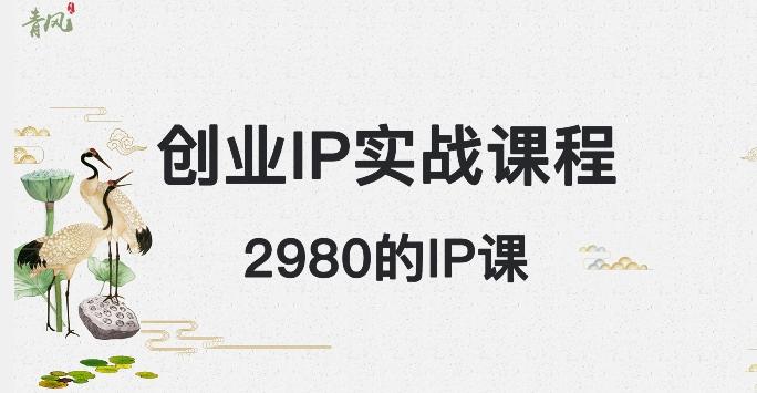 外边卖2980的创业IP课程，做私域月入5w+-轻创网
