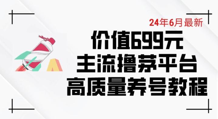 6月最新价值699的主流撸茅台平台精品养号下车攻略【揭秘】-轻创网