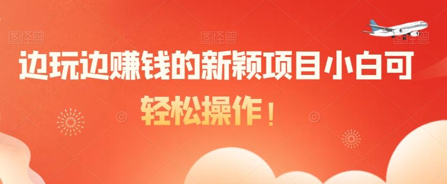 边玩边赚钱的新颖项目小白可轻松操作！-轻创网